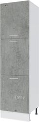 Шкаф-пенал кухонный Горизонт Мебель Оптима 60 (бетон грей)