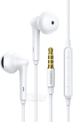 Наушники UGREEN Wired Earphones with 3.5mm Plug EP101 (White) 60692