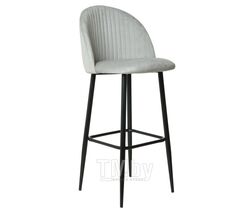 Барный стул (кресло) Mara Феликс ( Kingstyle 123 F B ), велюр Seven 324 (светло-серый), опора барная (черный)