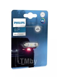 Лампа светодиодная c5w 12V Festoon LED (38mm) 1шт блистер (белый свет) Philips 11854U30CWB1