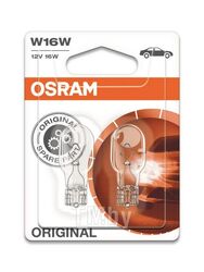 Комплект ламп накаливания блистер 2шт W16W 12V 16W W2.1x9.5d ORIGINAL LINE (качество OEM) OSRAM 921-02B