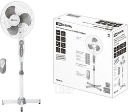 Вентилятор электрический напольный ВП-03 "Тайфун", серый, TDM (Имеет пульт дистанционного управления и таймер отключения до 7,5 часов)