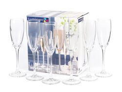 Набор бокалов для шампанского стеклянных "Signature" 6 шт. 170 мл Luminarc