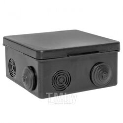 Коробка распаячная КМР-030-014 с крышкой (100х100х50), 8 мембр. вводов чёрная IP54 EKF
