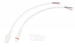 Соединительный кабель (2pin) герметичный (IP67) 2х0.35 мм2 белый REXANT