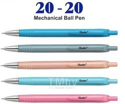 Ручка автомат. 20-20 с син. cтержнем, цветной пласт. корпус, ассорти Montex 20-20