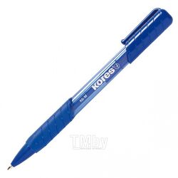 Ручка шарик/автомат. "К6" 0,5 мм, пласт., прозр., синий, стерж. синий Kores 38611.01