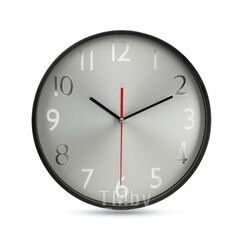 Часы настенные круглые "Rondo" пласт., черный/серебристый Mid Ocean Brands MO7503-03