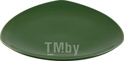 Тарелка обеденная керамическая, 270 мм, треугольная, серия Трабзон, зеленая, PERFECTO LINEA