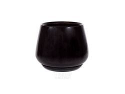 Горшок для цветов керамический "скарлет" № 1 31x28 см черный с подставкой Belbohemia 81932969