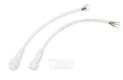 Соединительный кабель (4pin) герметичный (IP67) 4х0.75мм2 белый REXANT