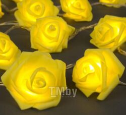 Светодиодная гирлянда Luazon Нить Розы желтые 3612368 (теплый белый)