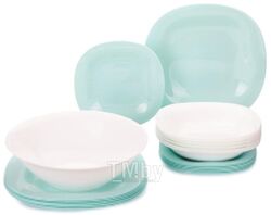 Набор столовой посуды Luminarc Carine Light Turquoise&White P7627