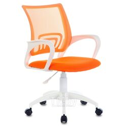 Кресло для персонала Бюрократ CH-W695NLT сетчатая ткань, оранжевый, крестов. пластик, корпус белый