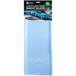 Салфетка для окон и стекла из микроволокна "Magic Glass" 40*50 см, голубой, 10 шт. GRASS IT-0749