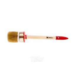 Кисть круглая Профи №12 (45 мм), натуральная щетина, деревянная ручка MTX 82048