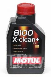 Моторное масло MOTUL 5W30 (1L) 8100 X-CLEAN + ACEA С3VW 504.00 507.00BMW LL-04 (ЗАМЕНА 102259) 106376