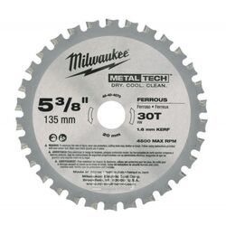 Пильный диск по металлу MILWAUKEE 135х20 Z30 48404070