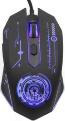 Мышь Gembird игровая USB 5 кнопок+колесо-кнопка 3200 DPI чёрный+подсветка кабель1,75м MG-510