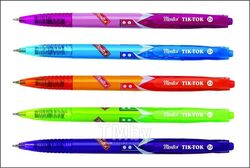 Ручка автомат. TIK TOK с син. cтержнем, цветной пласт. корпус, ассорти Montex TIK TOK