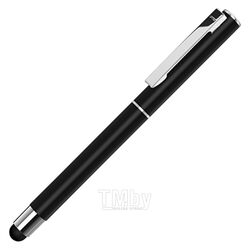Ручка роллер "Straight Si R Touch" 0,7 мм, метал., со стилусом, черный/серебристый, стерж. синий UMA 0-9452 SI R TO 58-0002