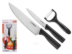 Набор ножей 3 шт. (нож кух.31.5 см, нож кух.22.5 см, нож для овощей 14.5 см), Handy, PERFECTO LINEA 21-162301