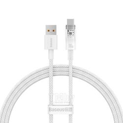 Кабель Baseus CATS010402 Explorer Series Fast Charging Cable with Smart Temperature Control USB to Type-C 100W 1m White
