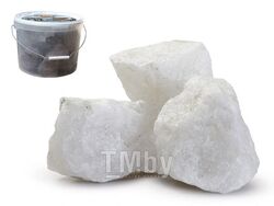 Камень для бани Кварц (жаркий лед), колотый, ведро по 10 кг, ARIZONE
