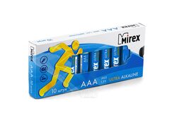 Батарейка AAA LR03 Mirex Алкалайн 10 шт. Мультипак