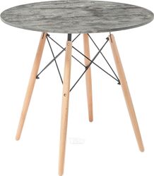Обеденный стол Mio Tesoro ST-001ф80 (серый бетон/дерево)