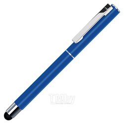 Ручка роллер "Straight Si R Touch" 0,7 мм, метал., со стилусом, синий/серебристый, стерж. синий UMA 0-9452 SI R TO 58-0293