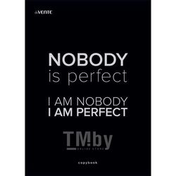 Тетрадь А4 80л в клетку "Nobody is perfect!" на скобе deVente 2058201