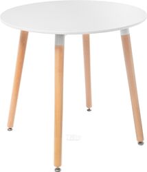 Обеденный стол Mio Tesoro ST-025 (80x74, белый/дерево)