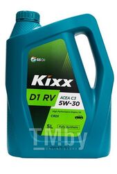 Моторное масло синтетическое KIXX D1 RV C3 5W30 5L ACEA C3 API SN CF L3034350E1