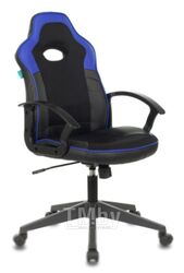 Кресло геймерское Бюрократ Viking-11 (черный/синий искусст.кожа/ткань)