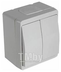 Выключатель 2-клав. (открытый) серый, NEMLIYER, MUTLUSAN (10 A, 250 V, IP 44)