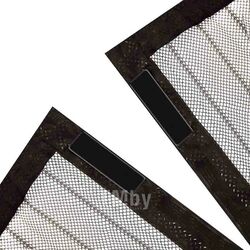 Дверная противомоскитная сетка черная (магниты пришиты по всей длине сетки!) REXANT 71-0221