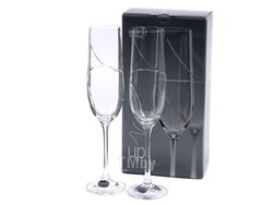 Набор бокалов для шампанского стеклянных "Up" 2 шт. 190 мл Crystalex