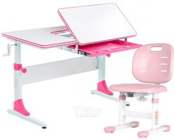 Парта+стул Anatomica Study-100 Lux Pro (белый/розовый/розовый)