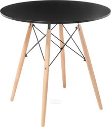 Обеденный стол Mio Tesoro ST-001ф80 (черный/дерево)