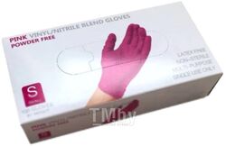 Перчатки одноразовые Wally Plastic (S, 100шт, розовый)