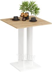Обеденный стол ТриЯ Анкона Тип 1 (белый/дуб крафт золото)