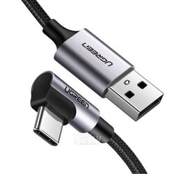 Кабель UGREEN Angled USB AM to USB Type C Cable Angled 1m US284 Black (50941)