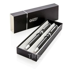 Набор ручка шарик/автомат+карандаш автомат. 0,7 мм "Luzern" черный/серебристый, подарочн. футляр Xindao P610.490