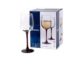 Набор бокалов для вина стеклянных "allegresse lilac" 4 шт. 300 мл Luminarc O0278