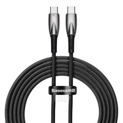 Кабель Baseus CADH000701 Glimmer Series Fast Charging Data Cable Type-C to Type-C 100W 1m Black