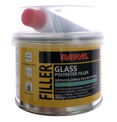 Шпатлевка GLAS: полиэфирная со стекловолокном (отвердитель в комплекте), 0,25 кг RANAL 00403-3