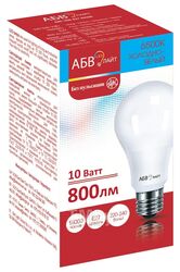 Лампа светодиодная АБВ LED лайт A60 10W E27 6500K