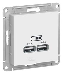 Розетка USB AtlasDesign, белый Schneider Electric ATN000133
