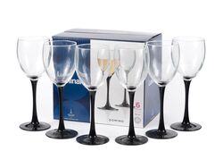 Набор бокалов для вина стеклянных "Domino" 6 шт. 250 мл Luminarc